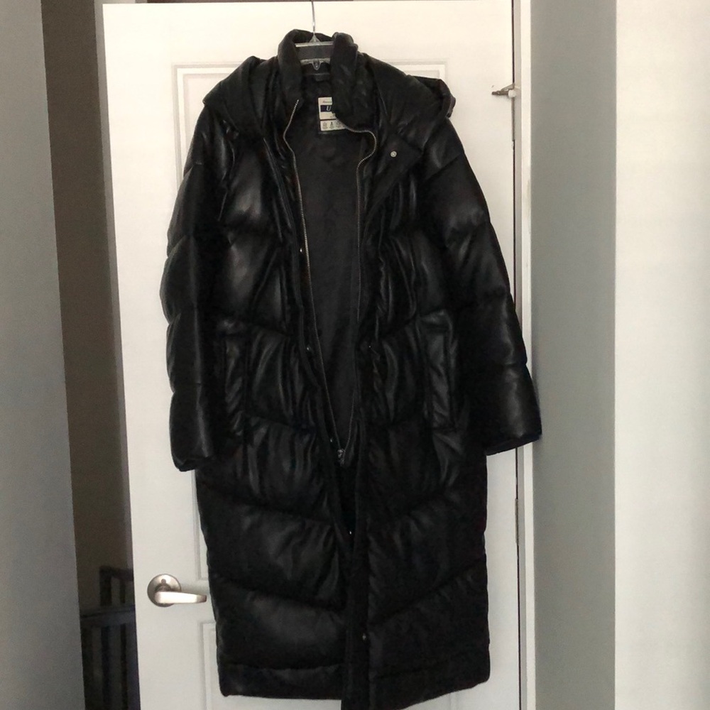 Vegan Leather Ultra Long Puffer